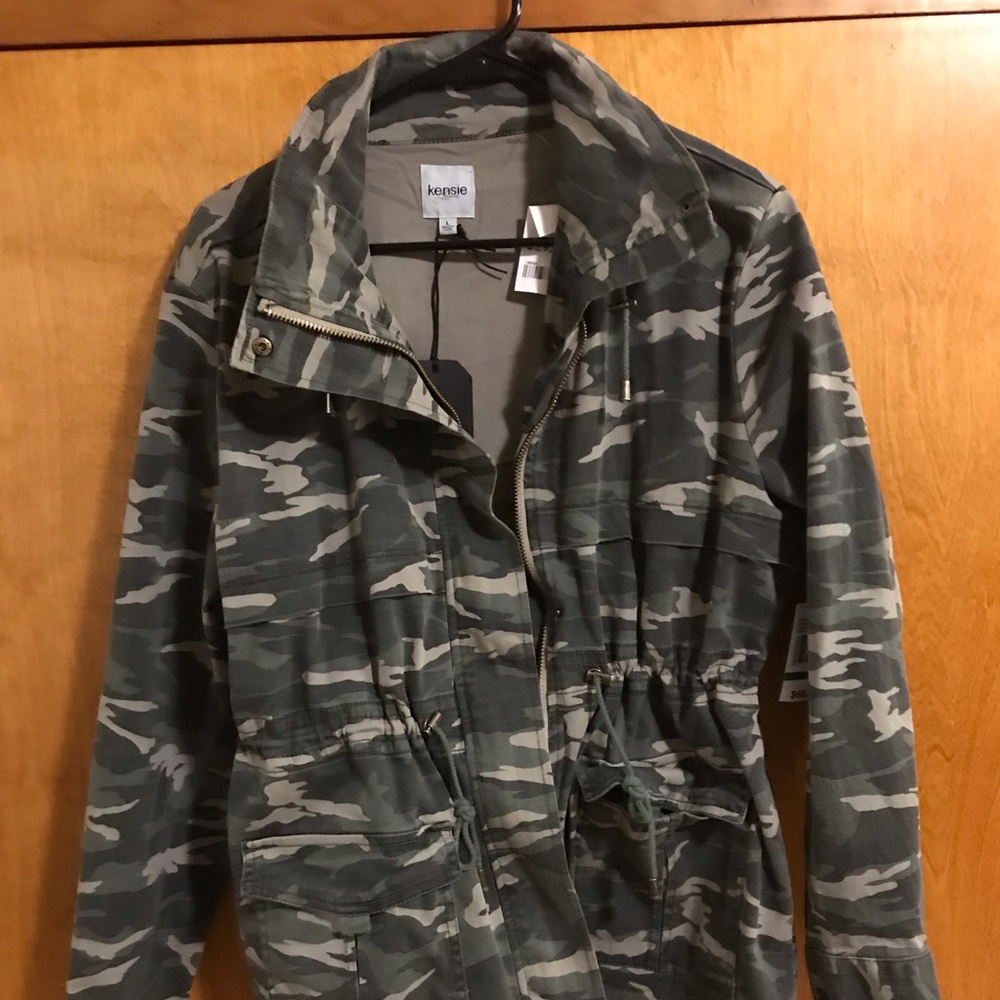 Kensie Jeans Camo Coat Large